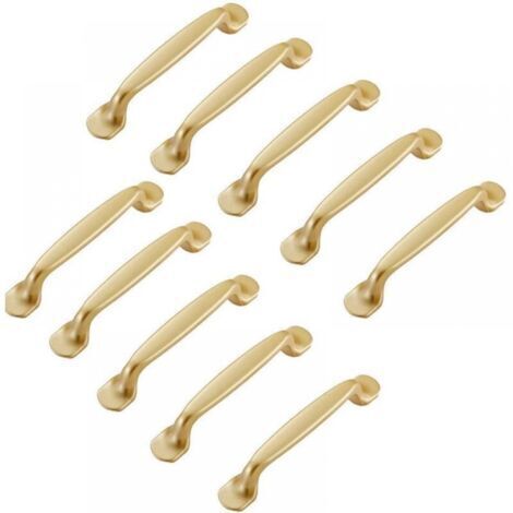 10pcs Golden Cabinet Handle 96mm - Furniture Handle Kitchen Cabinet Door Handles Wardrobe