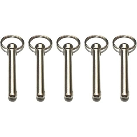 10pcs Goupilles à Dégagement Rapide Goupille de Verrouillage 8mm Avec Extrémité à Boule à Ressort Accessoires de Verrouillage, Matériel Marin, Broche Supérieure Bimini,Diamètre 8 Mm, Longueur Totale 7