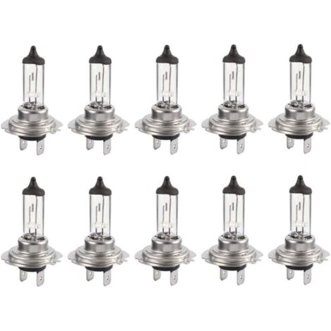 10pcs H7 12V 55W ampoules super lumineuses ampoule halogène xénon longue durée de vie pour feu de croisement feux de route