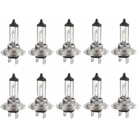 10pcs H7 12V 55W ampoules super lumineuses ampoule halogène xénon longue durée de vie pour feu de croisement feux de route - Bluedeer