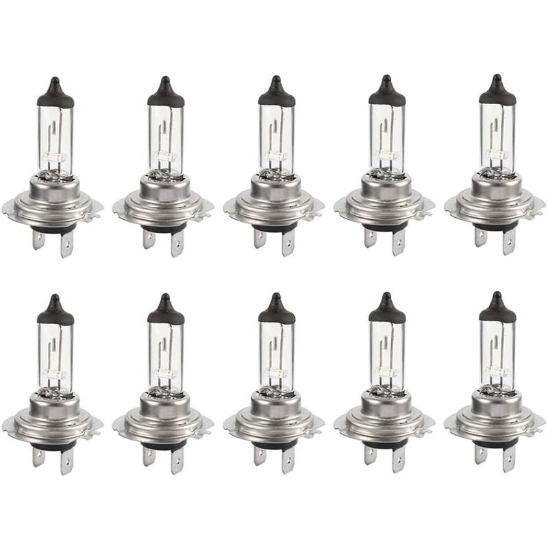 10pcs H7 12V 55W ampoules super lumineuses ampoule halogène xénon longue durée de vie pour feu de croisement feux de route
