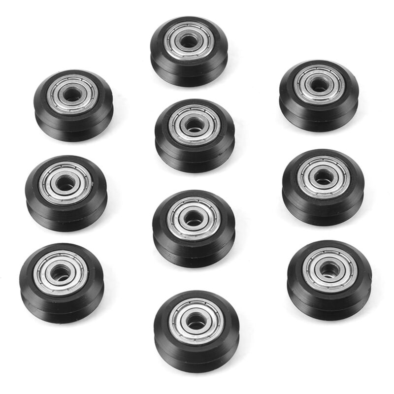 10pcs Imprimante 3D POM plastique Roue ronde passive avec roulement Poulie