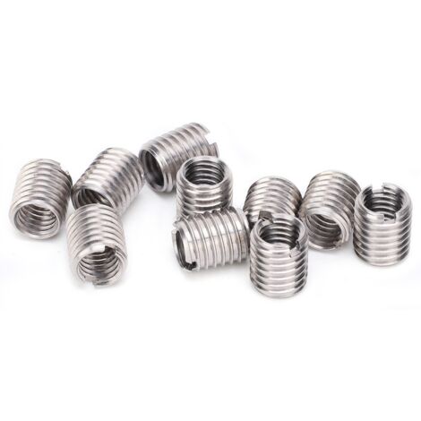 10pcs Insérer un manchon de réparation de filetage à manche filetée Vis de bague en réduisant l'outil de conversion