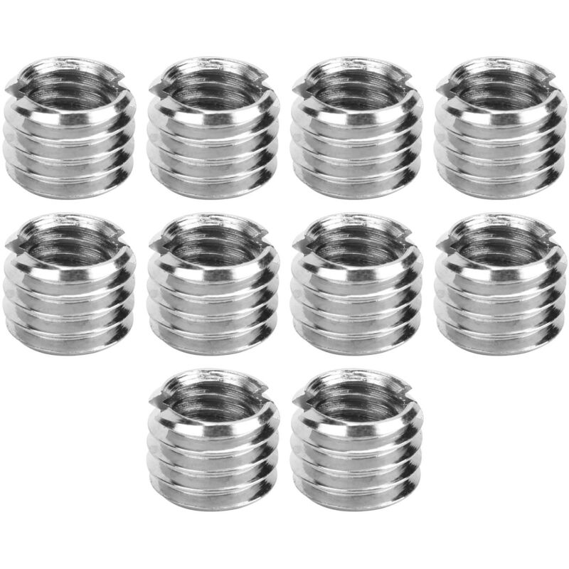 10Pcs Inserts filetés Mâle Femelle Ecrou réducteur Outil de réparation de la quincaillerie en acier inoxydable