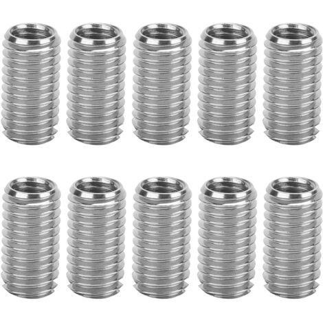 10pcs Intérieur M6  1.0 Extérieur M8  1.25 Longueur 15mm Inserts Filetés à Fente