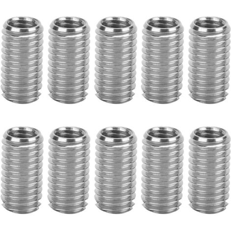 10pcs Intérieur M6  1.0 Extérieur M8  1.25 Longueur 15mm Inserts Filetés à Fente