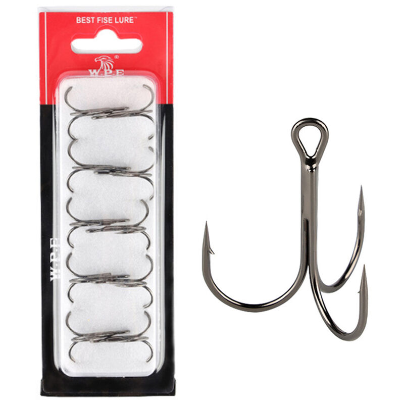 

10pcs Kit de anzuelos triples de pesca Anzuelos de puas de acero con alto contenido de carbono,1 #