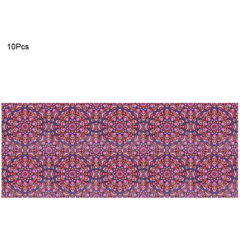 10Pcs Kitchen Bathroom Waterproof Non-Slip Floor Wall Tile Stickers Set Decoration 10x10cm