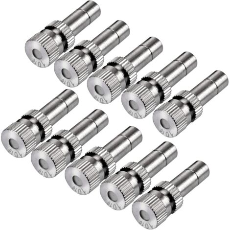 10pcs laiton basse pression brumisation pour Système de refroidissement Buses Humidification Pulvérisateur (0.8mm) - 0.1mm