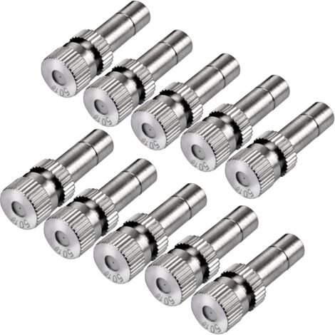 10pcs laiton basse pression brumisation pour Système de refroidissement Buses Humidification Pulvérisateur (0.8mm) - 0.5mm