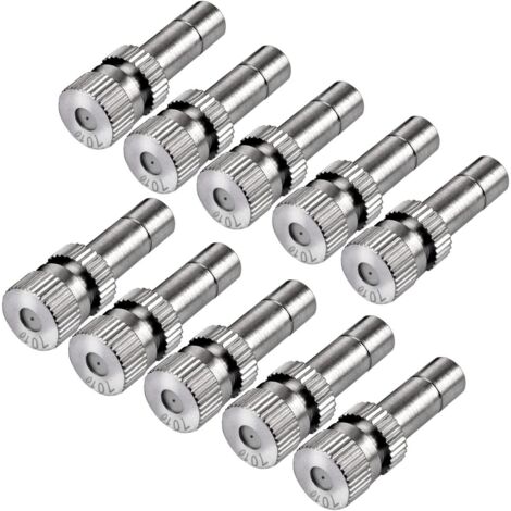10pcs laiton basse pression brumisation pour Système de refroidissement Buses Humidification Pulvérisateur (0.8mm) - 0.7mm