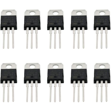 10PCS LM317T LM317 Adjustable Three-Terminal Voltage Regulator TO-220 Transistor Output 1.5A 1.2V To 37V