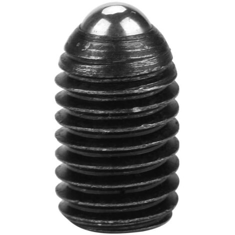 10pcs M10 Filetage à Vis à Bille à Ressort en Acier au Carbone Réglés Noir Plongeur à Ressort à Six Pans Creux (M1020)
