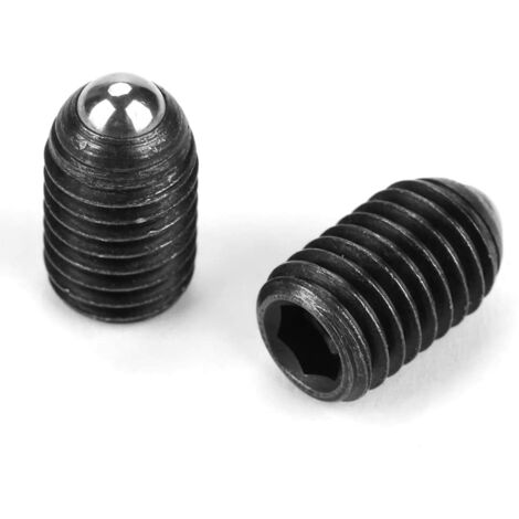 10pcs M10 Filetage  Vis  Bille  Ressort en Acier au Carbone Rgls Noir Plongeur  Ressort  Six Pans Creux (M1020)