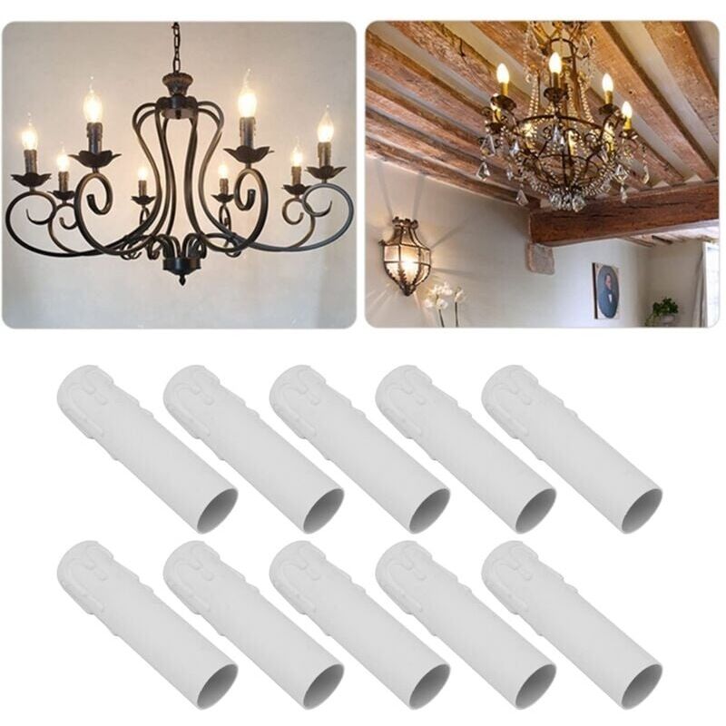 10pcs Manches de Bougies de 4 pouces Simulation Vintage Goutte de Cire pour Lustre-VSIAISV