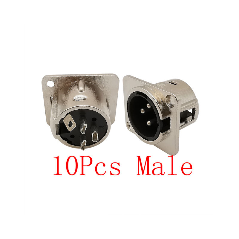 10Pcs Metall 3 Pin XLR Männlich-weibliche Chassis Anschlüsse Panel Montieren Audio-Lautsprecher Jack Buchse,10Pcs Male | 04537371125101 10Pcs Metall 3 Pin XLR Männlich-weibliche Chassis Anschlüsse Panel Montieren Audio-Lautsprecher Jack Buchse,10Pcs Male | 04537371125101