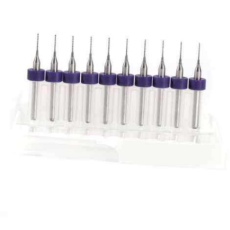 10pcs Micro Spiral Drill Bits for PCB Precision Printed Circuit Boards 0.5mm Drill Accessories (0.5mm)