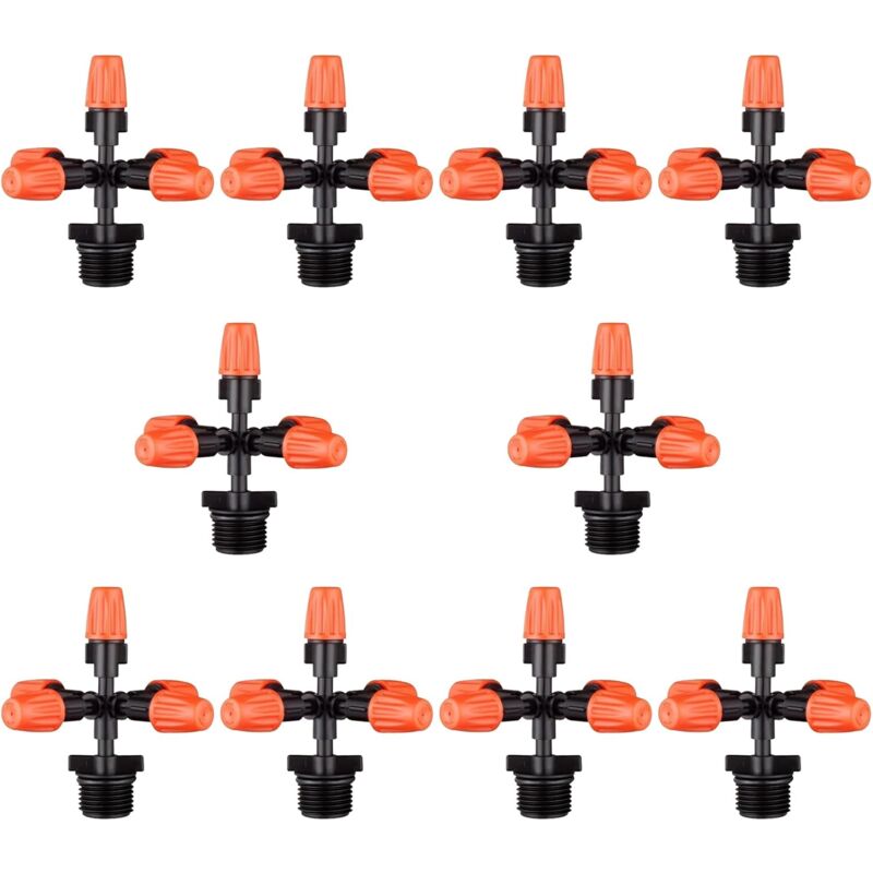 10pcs micro Spray Spray Multi - Spray Head, 5 canaux eau du robinet refroidissement Plants tête de pulvérisation