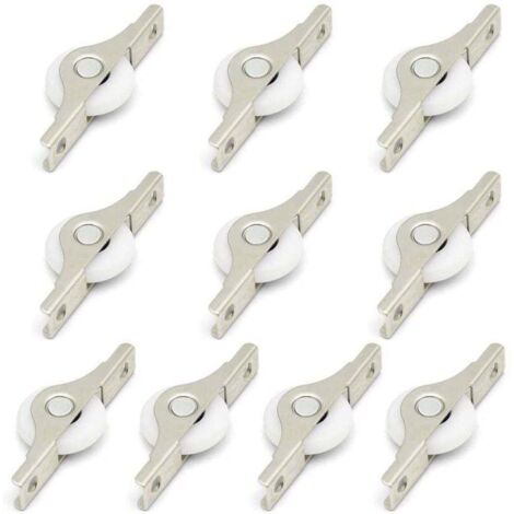 10pcs mini roulettes en caoutchouc souple avec plaque métallique et vis pour meubles