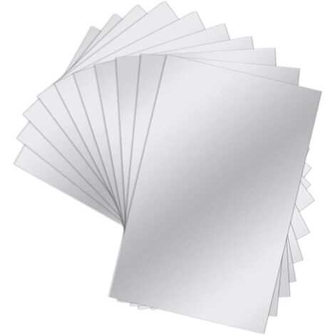 10pcs Miroir À Coller Mural Sur Porte Miroir Collant Carré 23x15cm Miroir Autocollant Sur Mur Miroir Carre Adhesif Rectangulaire Sticker Miroir Amovible Argent Pour Salle De Bain De Placard