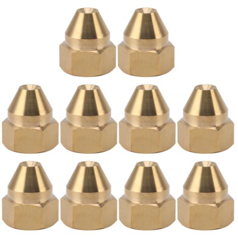 10PCS Misting Nozzle Brass Corrosion Pressure Resistant Fine Misting Water Nozzles for Cooling System Plant Irrigation G1/2in Female Thread