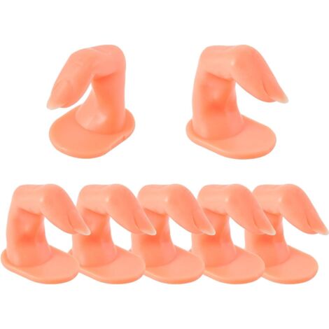 10PCS modèles de pratique des ongles en plastique avec de faux doigts