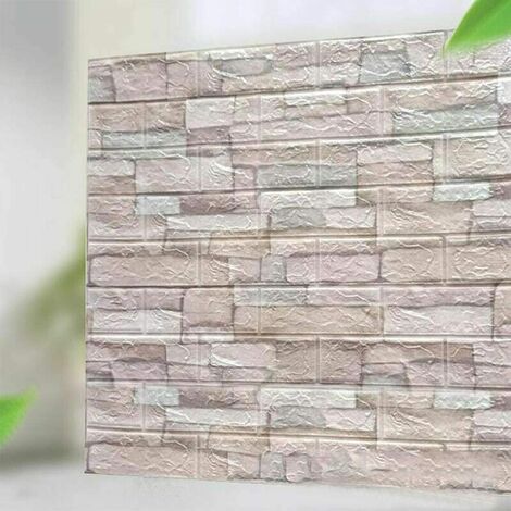 10pcs panneau de mousse sticker mural 3D 3538cm (Vieilles tuiles de curry)