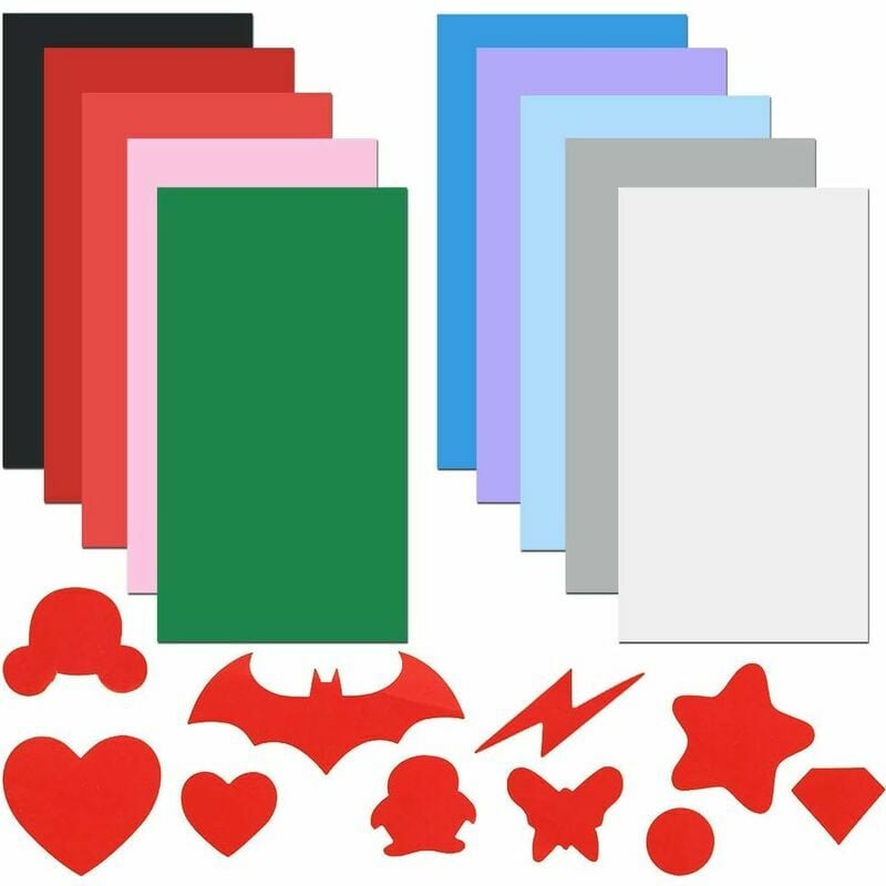 10Pcs Patch Doudoune Auto-adhésif Patch Réparation Patch Réparation Doudoune Autocollantes avec Guidage Modèle pour Réparer Trous de Vêtements