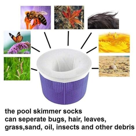10pcs-piscine Skimmer Filtre Purificateur D'eau Impurets Filtre Microporeux Filtre Sac