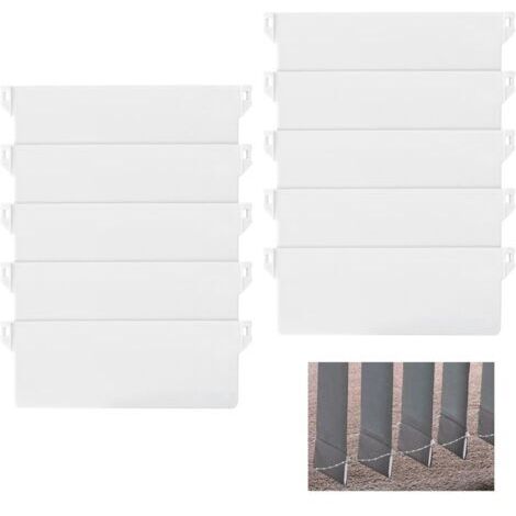 10pcs Plaque de Lestage Store Californien Poids Lest Stores Verticaux Plaque Lestage Store Lamelle Verticale 125mm Pièce Rechange Blanche