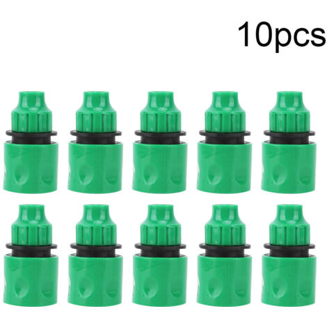 10PCS Plastic Garden Watering Fitting 3/8" Water Hose Tap Connector Quick Connect
