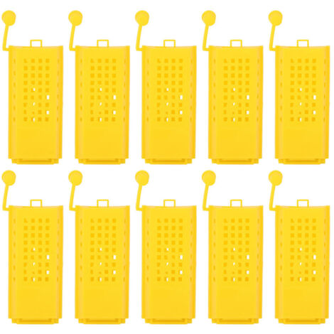 10Pcs Plastic Queen Bee Cages Transporting Catcher Beekeeper Beekeeping Tool