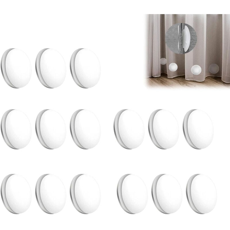 15PCS Poids de Rideau de Douche,Aimants de Rideau de Douche,Poids de Rideau de Douche Magnétiques,Poids de Rideau de Douche Solide,Poids de Rideau,