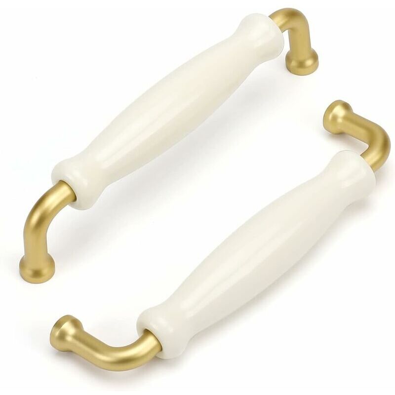 Tumalagia - gabrielle 10pcs poignée de meubles doré chaud poignée de meubles de cuisine poignée de meubles vintage coiffeuse poignée blanche armoire