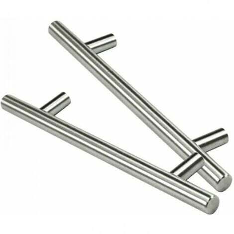 10PCS Poignée Bâton De Porte T- Bar Cuisine Porte Meuble Poignées Acier Inoxydable - Entraxe 96 mm