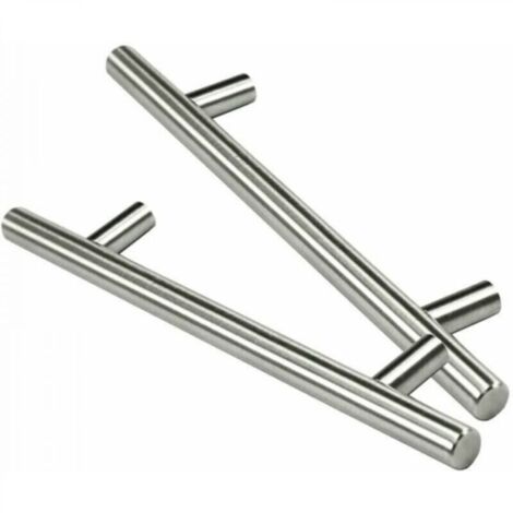 10PCS Poignée Bâton De Porte T- Bar Cuisine Porte Meuble Poignées Acier Inoxydable - Entraxe 96 mm