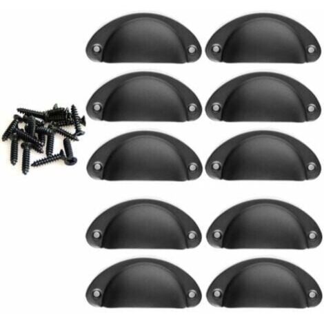 MengH-SHOP Poignée De Tiroir Bouton Porte Coquille Poignée En Forme De Coquille Décoration Porte Meuble Tiroir Armoire Placard Avec Vis 20 Pièces