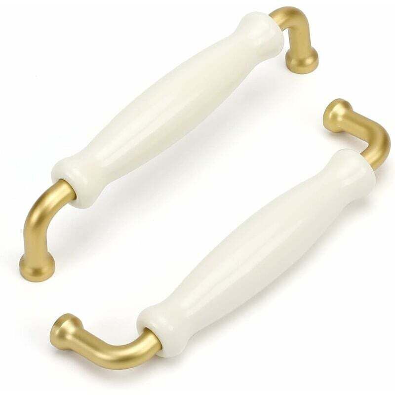 10pcs poignée de meubles doré chaud poignée de meubles de cuisine poignée de meubles vintage coiffeuse poignée blanche armoire poignée en porcelaine