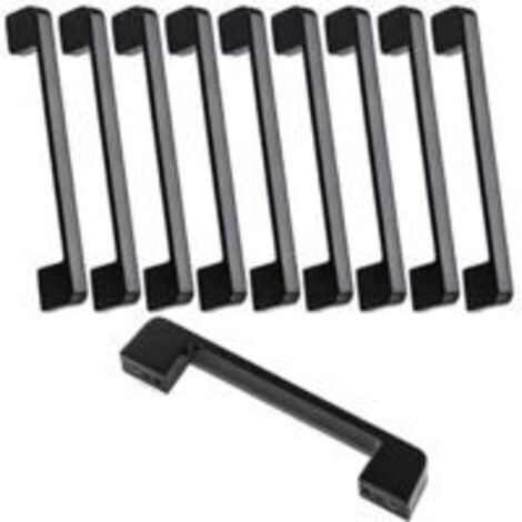 10pcs poignée meuble entraxe 160mm-poignée porte cuisine noire poignee barre meuble poignee de cuisine noire 160mm