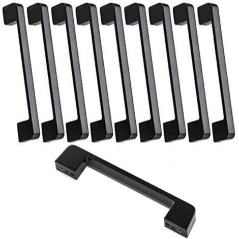 10pcs poignée meuble entraxe 160mm-poignée porte cuisine noire poignee barre meuble poignee de cuisine noire 160mm