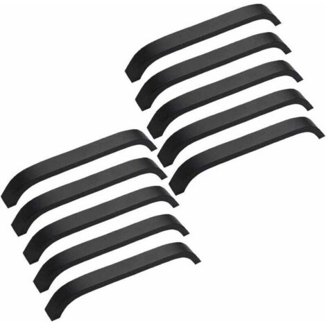 10pcs Poignée Meuble Noir -Poignée De Meuble Cuisine Noir Entraxe 160mm Poignées De Placard Cuisine Meuble Placard
