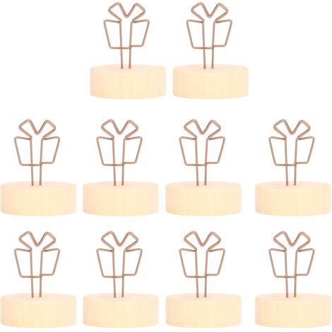 10PCS Porte-numéros de Table en Forme de Boîte Cadeau Vintage, Support de Carte Vertical Simple et Mignon pour Événements
