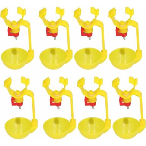 10pcs Poultry Drinking Machine, Easy Installation for Chicken Feeder for Chicken Coop