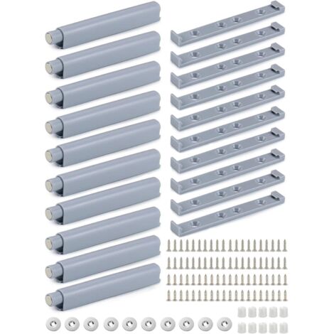 10PCS Poussoir Porte Placard, Loquets Magnétique pour Meuble de Cuisine, Placards, Tiroirs