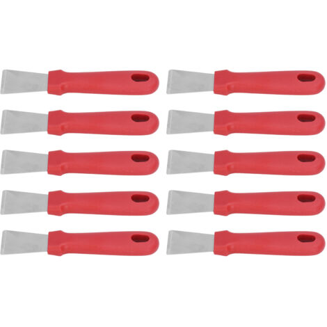 10Pcs Putty Knife Sturdy Durable Stainless Steel Ergonomic Design Nonslip Handle Wide Application Bench Scraper