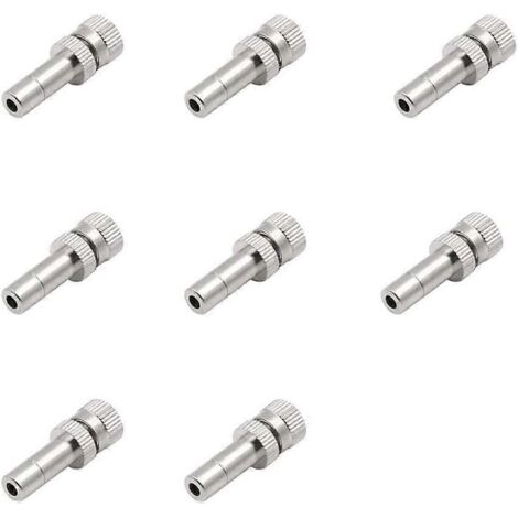 10Pcs Quick Connect Misting Nozzles, 6mm Mist Spray Nozzles, Quick Connect Spray Nozzles, for Gardens, Various Nozzle Sizes (0.6mm)