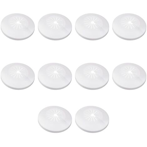 10Pcs Radiator Pipe Clamps Cover White Solid Plastic Pipe Decoration Plumbing Pipe Covers for 10-25mm Water Heating Pipe Radiator Rosette