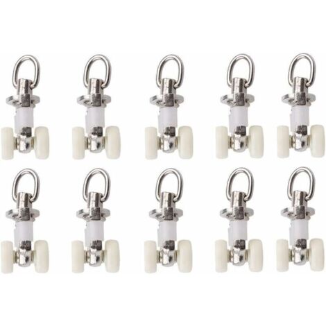 10pcs Rail Roller rideau en plastique Rail planeur double aluminium alliage Roller Home alliage poulie accessoires petite taille