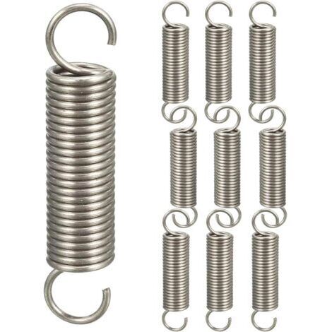 10pcs Ressort Double Crochet Ressorts de Traction,Ressorts de Compression Ressort Crochet Assortiment de Ressort,1.21145mm
