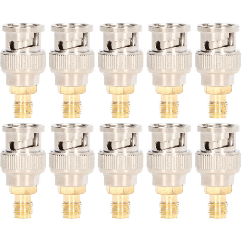 10Pcs rf Adaptateur de câble coaxial Connecteur sma femelle vers bnc mâle Kit de conversion d'instrument